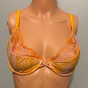 Savage X Fenty Vibrant Yellow and Orange Lace Bra